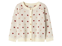 Lil Atelier turtledove heart knit cardigan